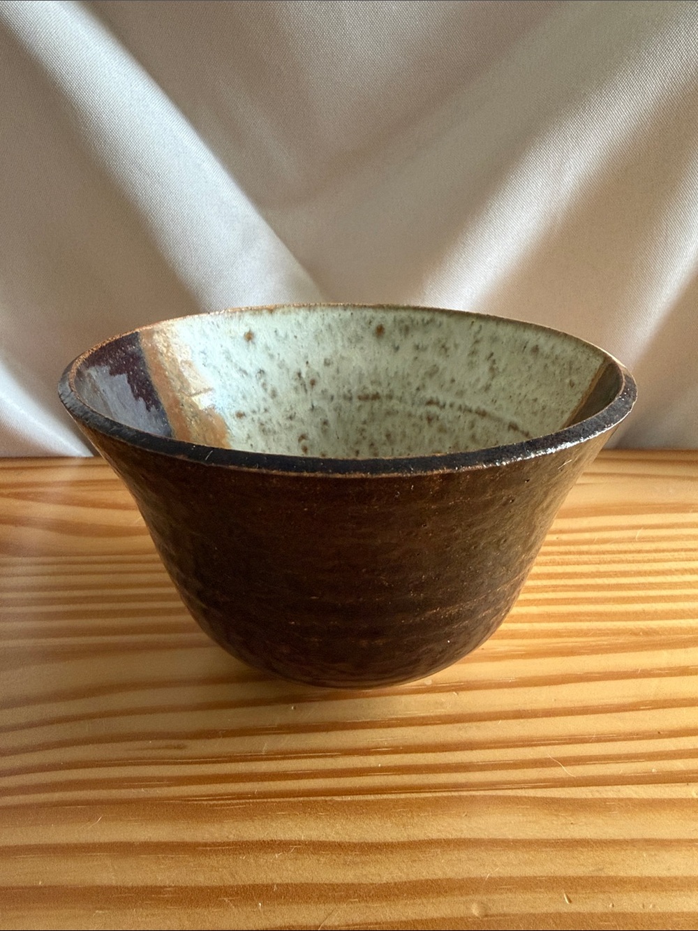 Joel Cherrico Studio Pottery Two-Tone Stoneware Bowl Signed